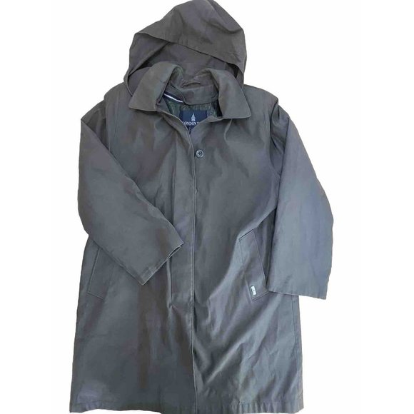 STUNNING Vintage LONDON FOG Womens Removable Liner&hood Dark Taupe Soft - Picture 1 of 10